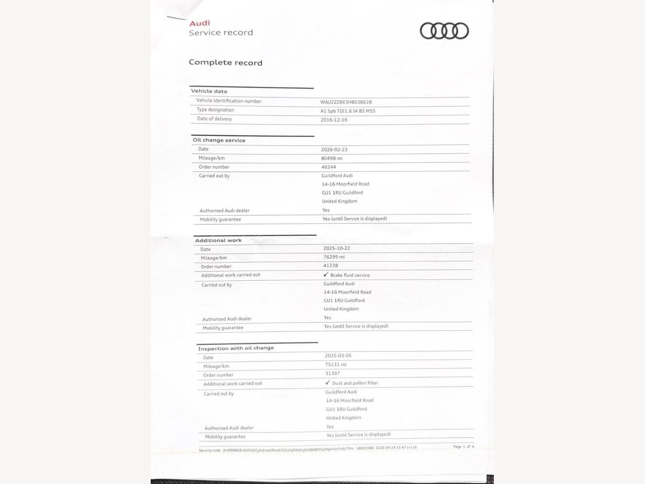 Audi A1 EN66FBC